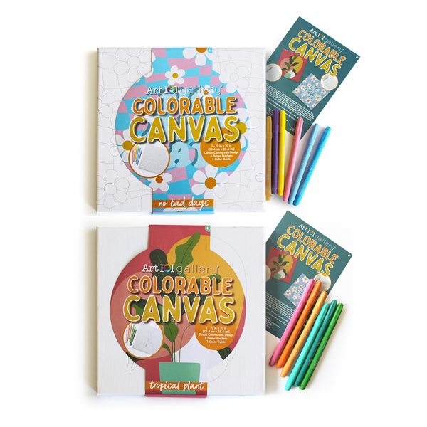 Colorable Canvas Wall Art Set 2-Pack