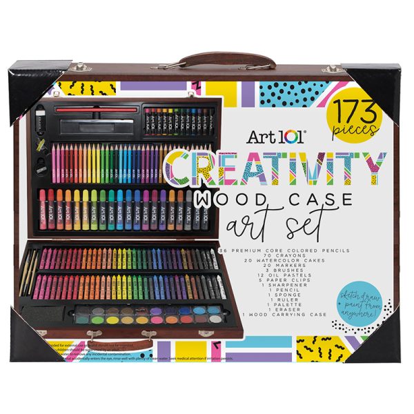 Creativity Wood Case 173-Piece Art Set