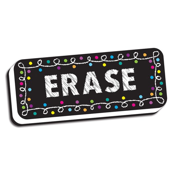 Magnetic Whiteboard Eraser, Chalk Loops, 2" x 5"