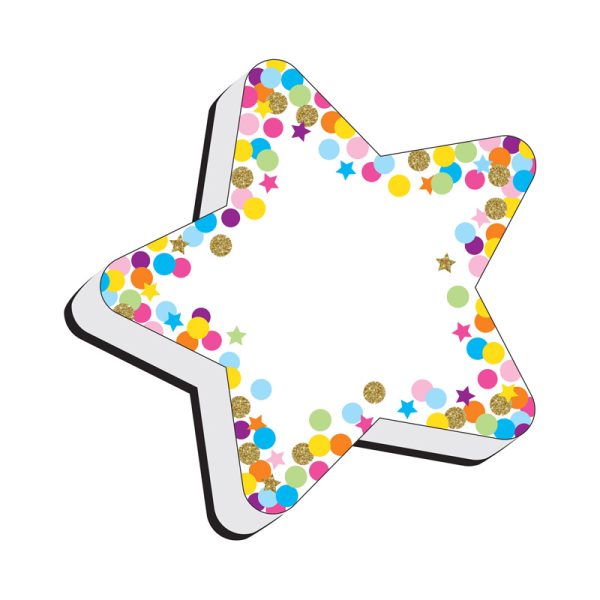 Magnetic Whiteboard Eraser, Star Confetti