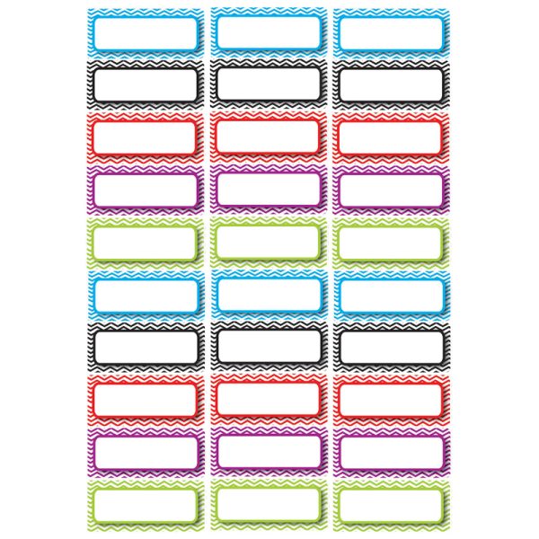 Die-Cut Magnetic Foam Color Chevron Labels/Nameplates, Pack of 30