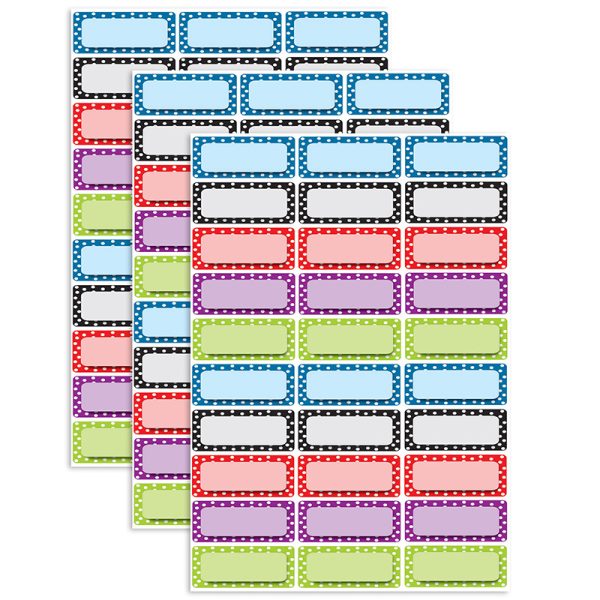 Die-Cut Magnetic Foam Color Dots Labels/Nameplates, 30 Per Pack, 3 Packs