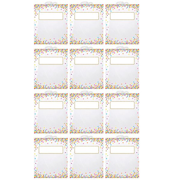 Hanging Confetti Pattern Storage/Book Bag, 10.5" x 12.5", Pack of 12