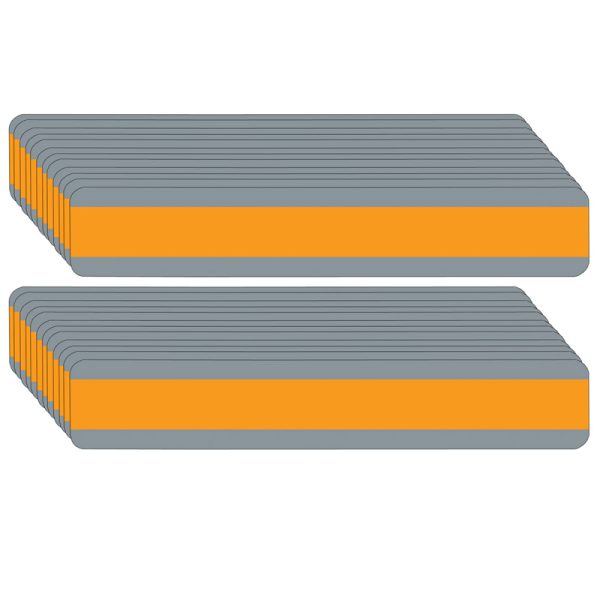 Double Wide Sentence Strip Reading Guide, 1-1/4" x 7-1/4", Orange, Pack of 24