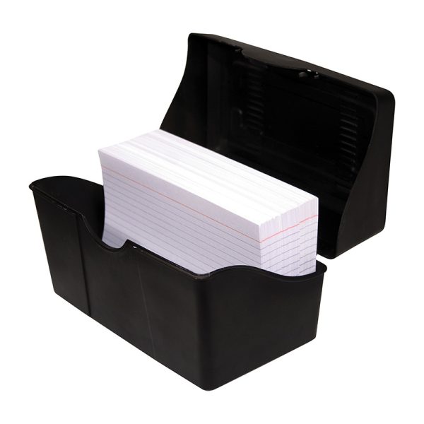 Black Index Card Holder, 4" x 6"