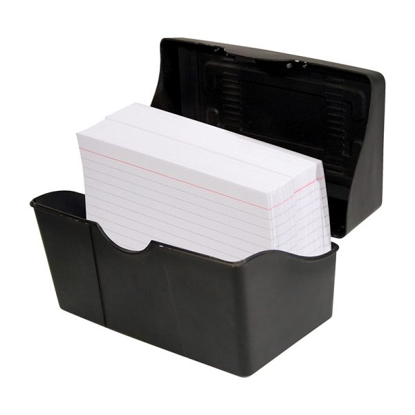 Black Index Card Holder, 5" x 8"