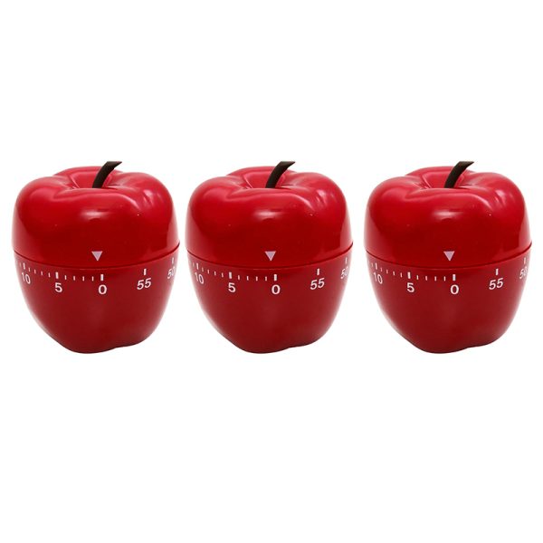 Apple-Shaped Timer, Red, Pack of 3