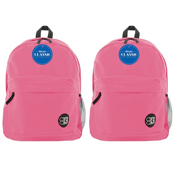 Classic Backpack 17" Fuchsia, Pack of 2