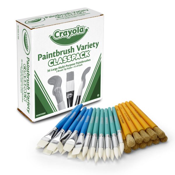 Large Variety Paint Brushes Classpack®, 36 Brushes