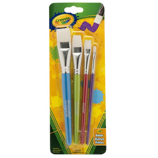 Big Paintbrush Set, Flat, Pack of 4