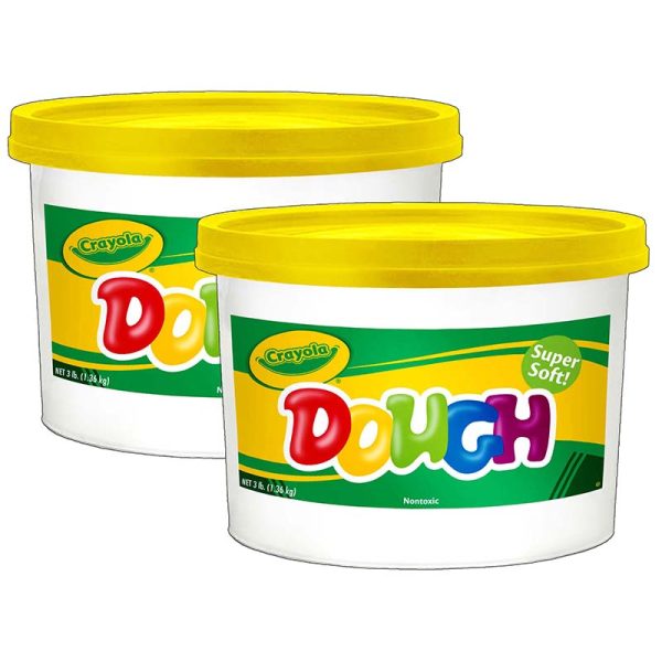 Super Soft Modeling Dough, Yellow, 3 lbs. Bucket, Pack of 2