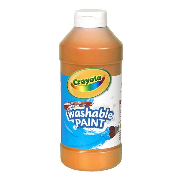 Washable Paint, Orange, 16 oz.