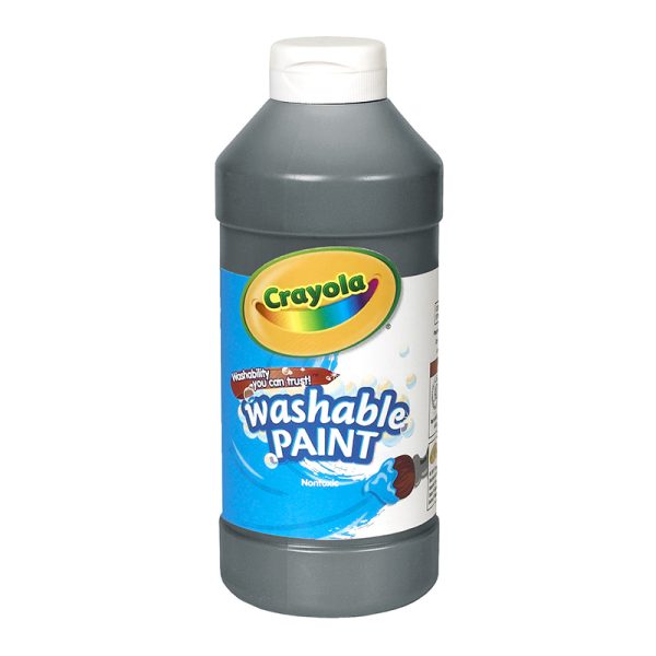 Washable Paint, Black, 16 oz.