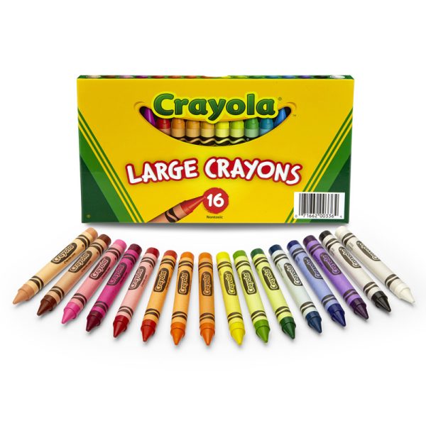 Large Crayons, Classic Colors, 16 Count