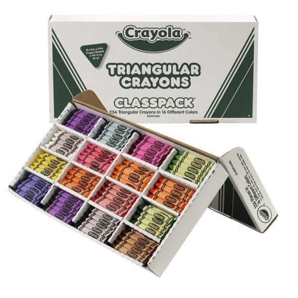 Triangular Crayon Classpack®, 16 Colors, 256 Count