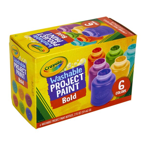 Washable Project Paint, Bold, 6 Colors