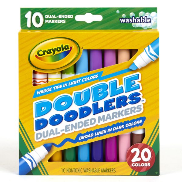 Dual-Ended Washable Double Doodlers Markers, Pack of 10