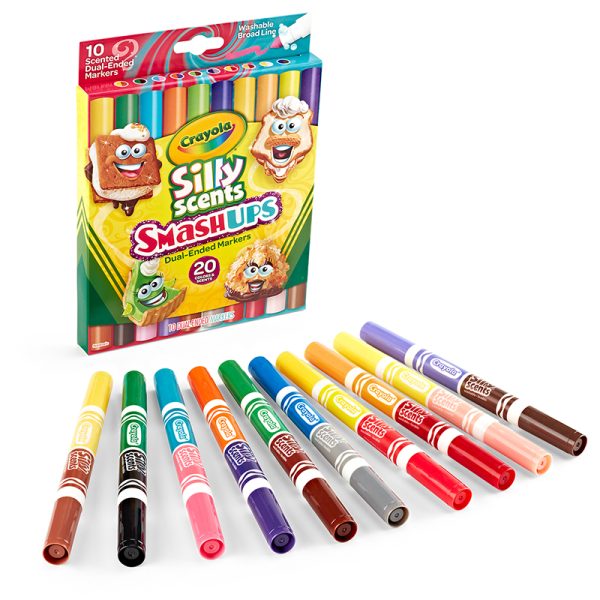 Silly Scents Smash Ups Dual-Ended Washable Markers, 10 Count