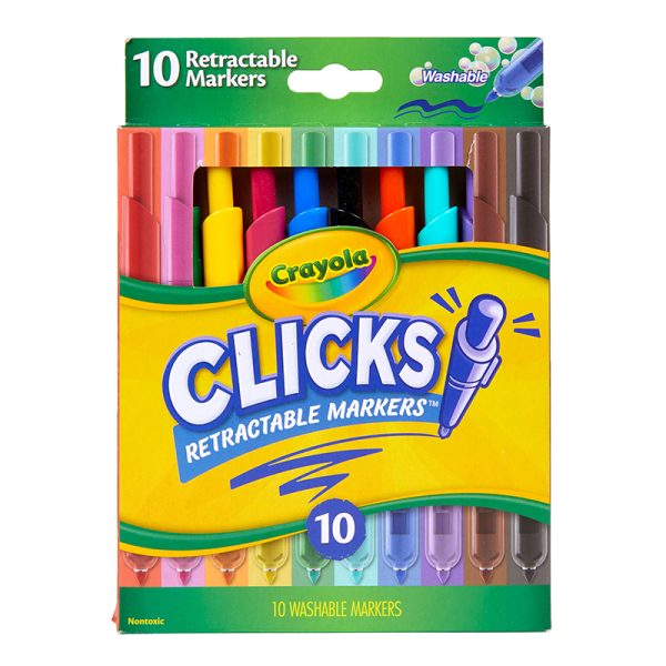 Crayola 10 Ct Washable CLICKS Retractable Markers™