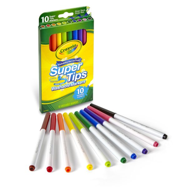 Washable Super Tips Markers, Pack of 10