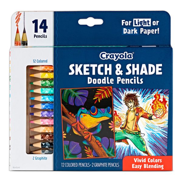 Doodle & Draw Sketch & Shade Doodle Pencil 14 Count