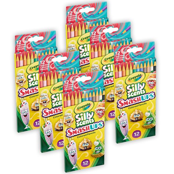 Silly Scents Smash Ups Colored Pencils, 12 Per Pack, 6 Packs