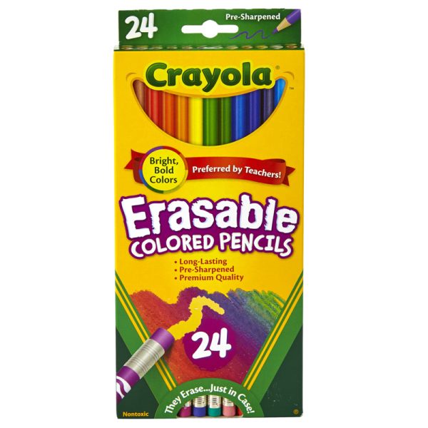 Erasable Colored Pencils, 24 Count