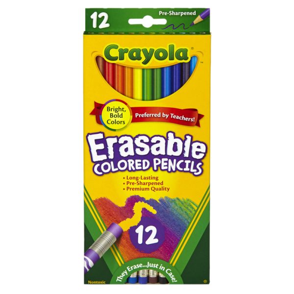 Erasable Colored Pencils, 12 Count