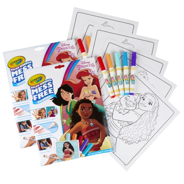 Color Wonder Mess Free Coloring Pad & Markers, Princess, 2 Sets