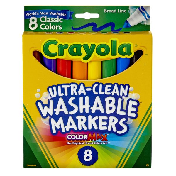 Ultra-Clean Markers, Conical Tip, Classic Colors, 8 Count