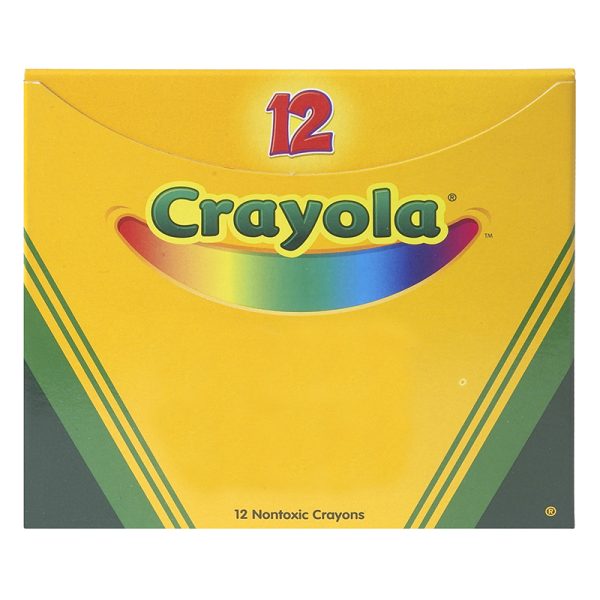 Bulk Crayons, Regular Size, Black, 12 Count