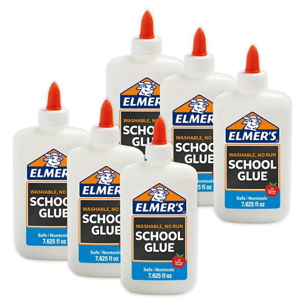 Washable School Glue, 8 oz., Pack of 6