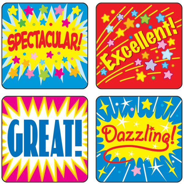 Positive Words Motivational Stickers, Pack of 120