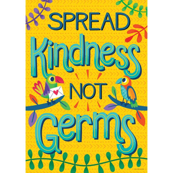 One World Spread Kindness, Not Germs Poster