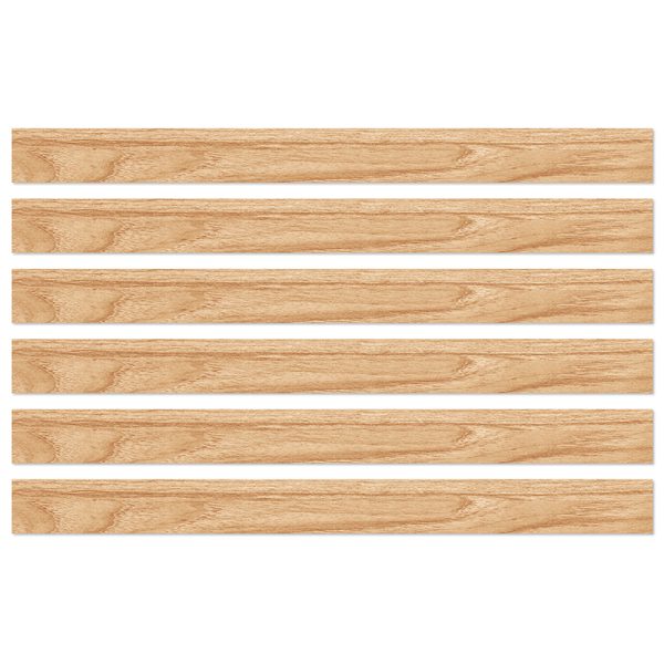 Grow Together Light Wood Grain Straight Borders, 36 Feet Per Pack, 6 Packs