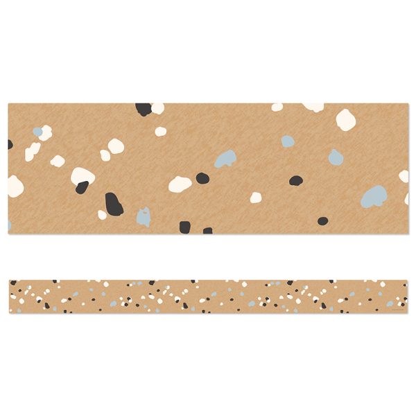 We Belong Speckled Kraft Paper Straight Borders, 36 Feet