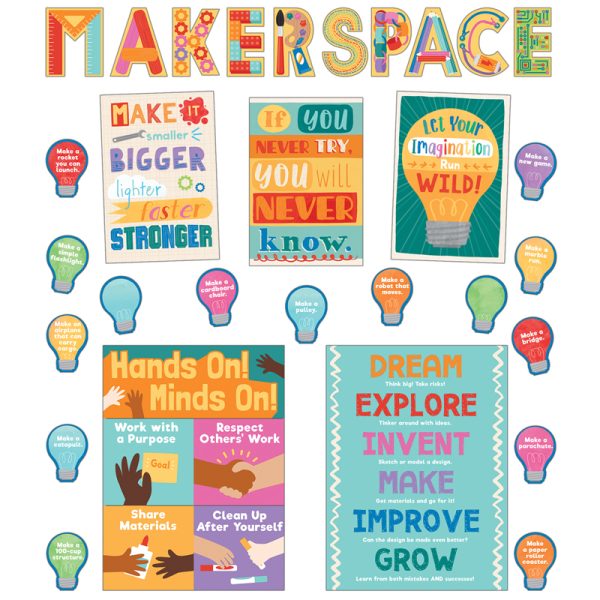 Makerspace Bulletin Board Set, 33 Pieces