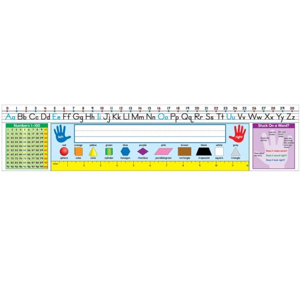 Self-Adhesive Traditional Manuscript Nameplates, Grades 1-2, Pack of 30