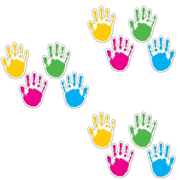 Handprints Cut-Outs, 42 Per Pack, 3 Packs