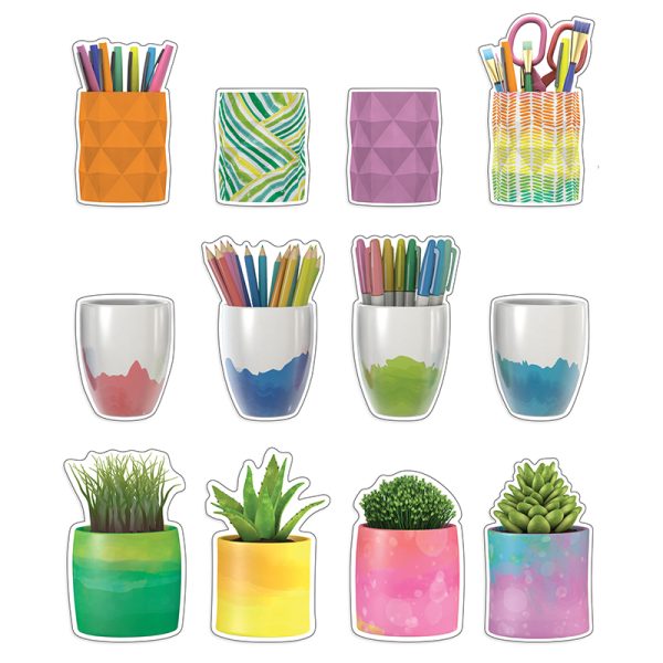 Creatively Inspired Planters & Cups Cut-Outs, 36 Per Pack, 3 Packs