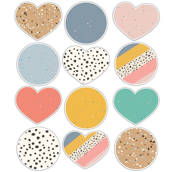 We Belong Jumbo Hearts & Dots Cut-Outs, Pack of 12