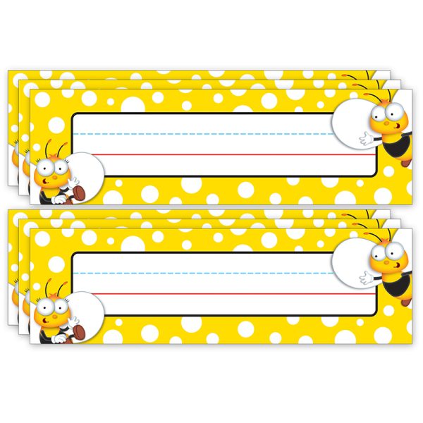 Buzz-Worthy Bees Nameplates, Grades PK-5, 36 Per Pack, 6 Packs