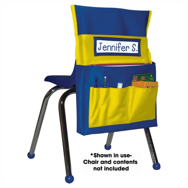 Chairback Buddy™ Pocket Chart, Blue/Yellow