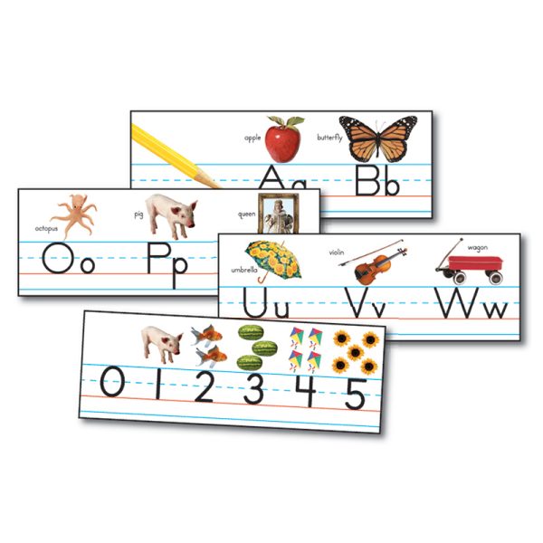 Traditional Manuscript Alphabet with Photographs Bulletin Board Set, Grade PK-2, 11 Pieces