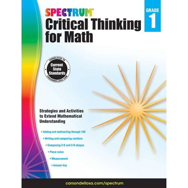 Critical Thinking for Math Workbook, Grade 1, Paperback