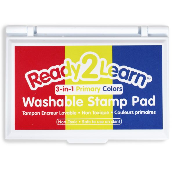 Washable Stamp Pad 3-in-1 - Primary Colors - Red, Yellow & Blue