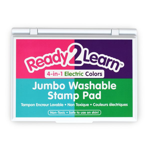 Jumbo Washable Stamp Pad - 4-in-1 Electric Colors