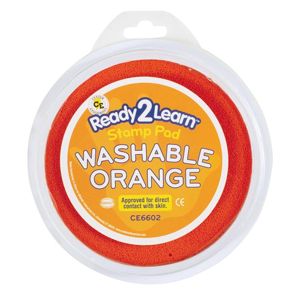 Jumbo Circular Washable Stamp Pad - Orange - 5.75" dia.