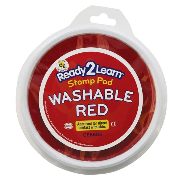 Jumbo Circular Washable Stamp Pad - Red - 5.75" dia.