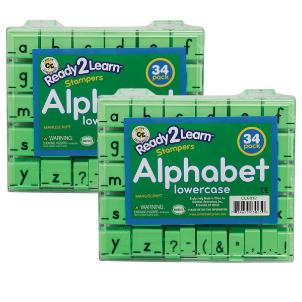 Alphabet Stamps - Lowercase - Small - 34 Per Set - 2 Sets